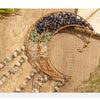 Ocean Moon Shape Dream Catcher with Healing Agate