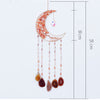 Flaming Red Moon Shape Dream Catcher with Healing Agate