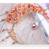 Flaming Red Moon Shape Dream Catcher with Healing Agate
