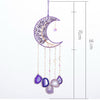 Purple Crystal Moon Shape Dream Catcher with Healing Agate