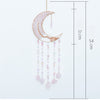 Pink Moon Shape Dream Catcher with Healing Crystals
