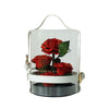 Crimson Voyage Preserved Roses Suitcase Acrylic Box