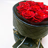 Preserved Roses Leather Style Bouquet – 9 Roses – Classic Red