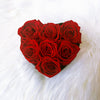 Preserved Roses Box – Heart Shape – Red – 7 Roses