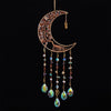 Sunset Glow Moon Shape Dream Catcher with Sun Catcher