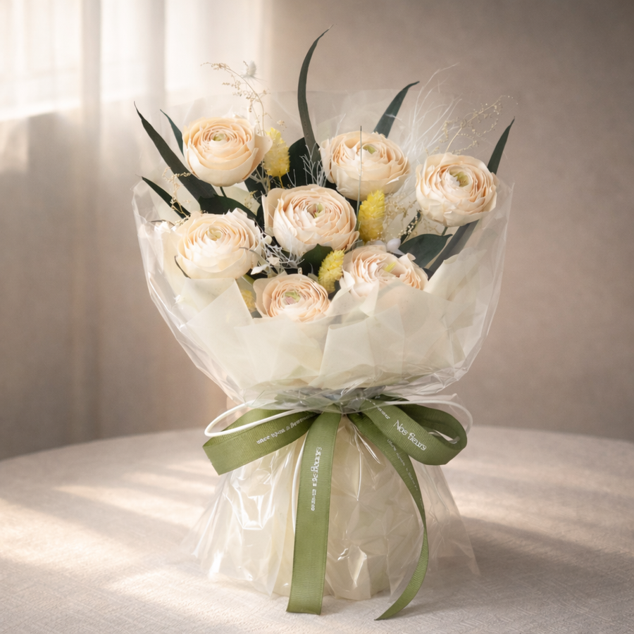 preserved roses gift bouquet champagne long lasting roses