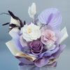 Anthurium Style Preserved Roses Bouquet - Purple
