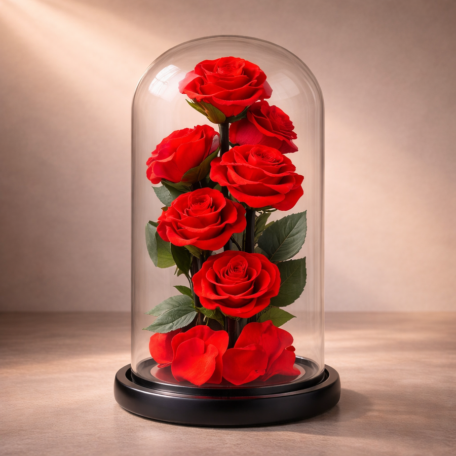 The Imperial Tower - Forever Rose in Glass Dome