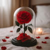 Preserved Single Red Rose Dome-Small