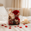 Crimson Blush Preserved Roses Arrangement Box