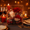 Crimson Blush Preserved Roses Arrangement Box