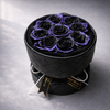 galaxy preserved roses in black leather wrapping, gift for her