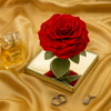 Giant Preserved Rose in Acrylic Box – Classic Red