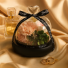 Preserved Rose Glass Dome – Heart Handle – Pink