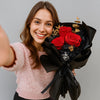 Scarlet Noir Preserved Roses Bouquet