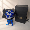 preserved blue rose bouquet with black gift box