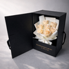 luxury preserved roses gift box, elegant floral display