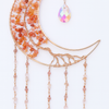 Flaming Red Moon Shape Dream Catcher