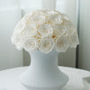 Preserved Roses Arrangement in White Ceramic Vase – White Roses