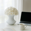 Preserved Roses Arrangement in White Ceramic Vase – White Roses